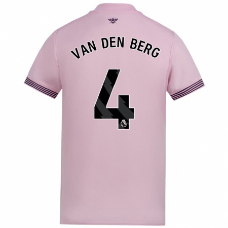 Kandiny Niño Camiseta Sepp Van Den Berg #4 Rosa 2ª Equipación 2024/25 La Camisa