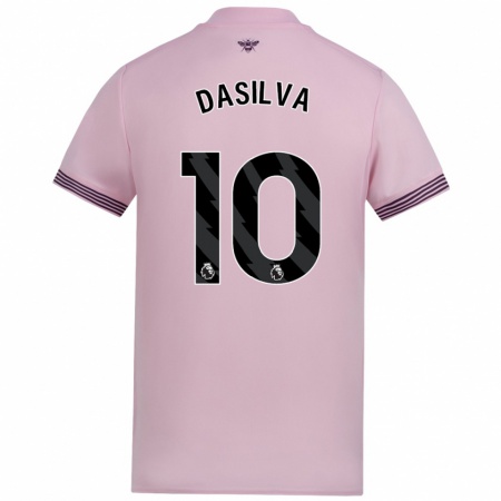 Kandiny Bambino Maglia Josh Dasilva #10 Rosa Kit Gara Away 2024/25 Maglietta