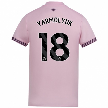 Kandiny Niño Camiseta Yegor Yarmolyuk #18 Rosa 2ª Equipación 2024/25 La Camisa