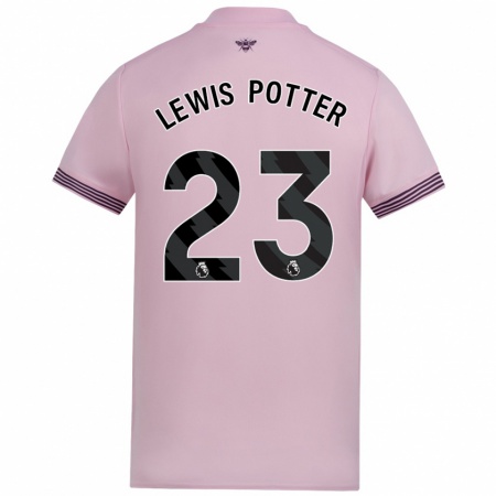 Kandiny Niño Camiseta Keane Lewis-Potter #23 Rosa 2ª Equipación 2024/25 La Camisa