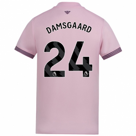 Kandiny Niño Camiseta Mikkel Damsgaard #24 Rosa 2ª Equipación 2024/25 La Camisa México