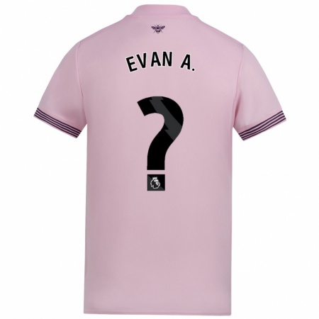 Kandiny Kinder Evan Anderson #0 Rosa Auswärtstrikot Trikot 2024/25 T-Shirt Österreich