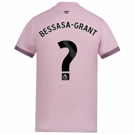 Kandiny Kinderen Mekhai Bessasa-Grant #0 Roze Uitshirt Uittenue 2024/25 T-Shirt België