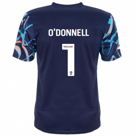 Kandiny Bambino Maglia Richard O'donnell #1 Blu Navy Kit Gara Away 2024/25 Maglietta