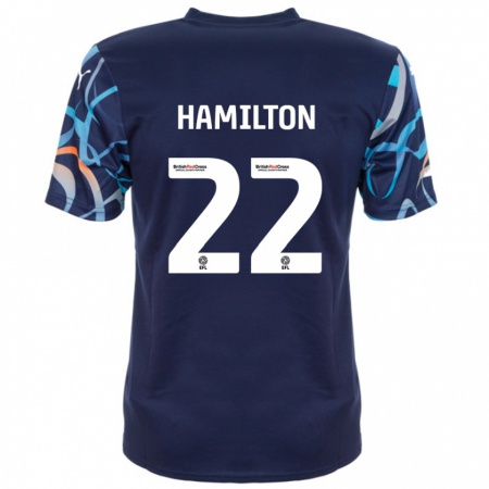 Kandiny Kinder Cj Hamilton #22 Marineblau Auswärtstrikot Trikot 2024/25 T-Shirt Österreich