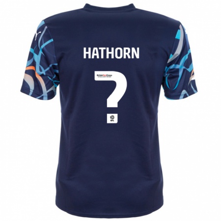 Kandiny Bambino Maglia Erin Hathorn #0 Blu Navy Kit Gara Away 2024/25 Maglietta