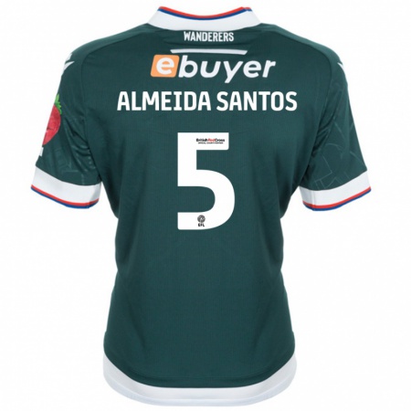 Kandiny Niño Camiseta Ricardo Santos #5 Verde Oscuro 2ª Equipación 2024/25 La Camisa México