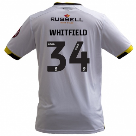 Kandiny Niño Camiseta Ben Whitfield #34 Blanco 2ª Equipación 2024/25 La Camisa