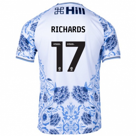 Kandiny Kinder Taylor Richards #17 Weiß Blau Auswärtstrikot Trikot 2024/25 T-Shirt Österreich