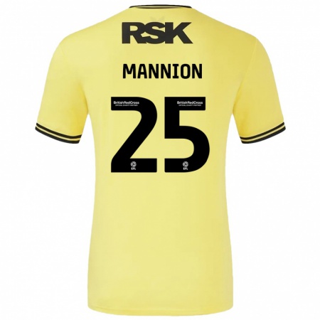 Kandiny Kinder Will Mannion #25 Gelb Schwarz Auswärtstrikot Trikot 2024/25 T-Shirt Österreich