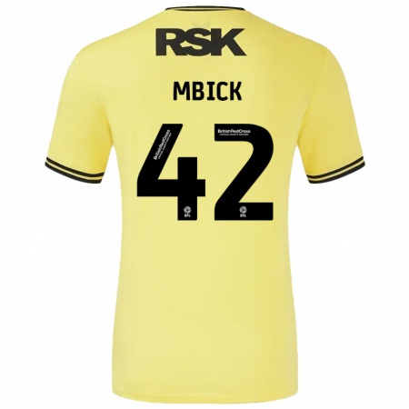 Kandiny Kinder Micah Mbick #42 Gelb Schwarz Auswärtstrikot Trikot 2024/25 T-Shirt Österreich