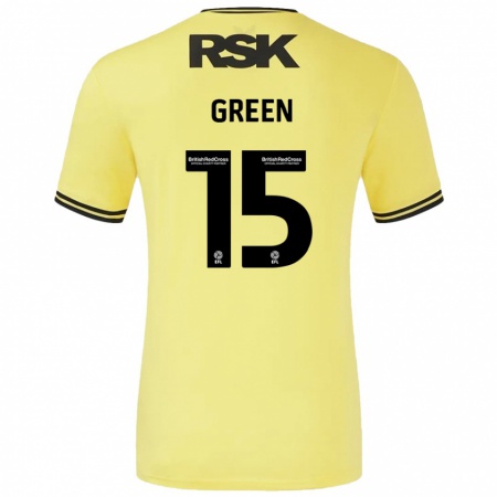 Kandiny Bambino Maglia Kayleigh Green #15 Giallo Nero Kit Gara Away 2024/25 Maglietta