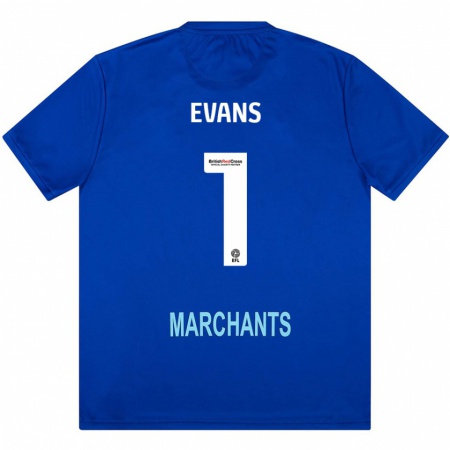 Kandiny Bambino Maglia Owen Evans #1 Verde Kit Gara Away 2024/25 Maglietta