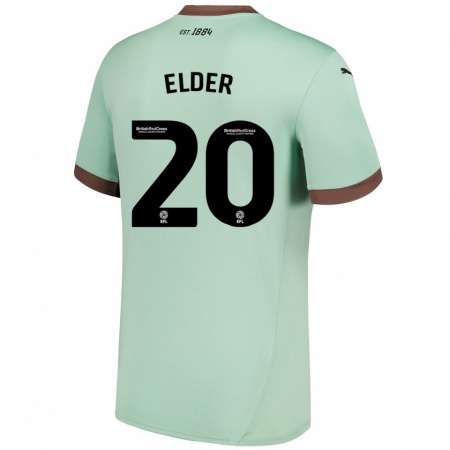 Kandiny Kinder Callum Elder #20 Blassgrün Auswärtstrikot Trikot 2024/25 T-Shirt Österreich