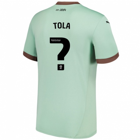 Kandiny Bambino Maglia Marcel Tola #0 Verde Pallido Kit Gara Away 2024/25 Maglietta