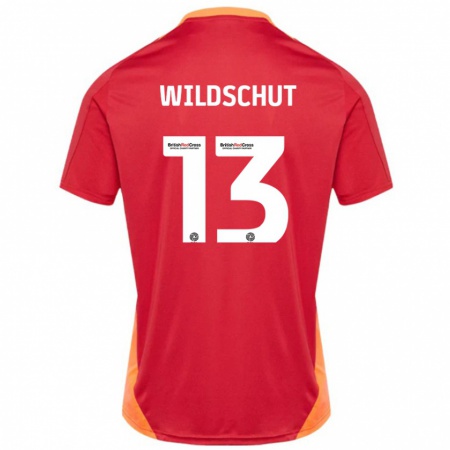 Kandiny Kinder Yanic Wildschut #13 Blau Cremeweiß Auswärtstrikot Trikot 2024/25 T-Shirt Österreich