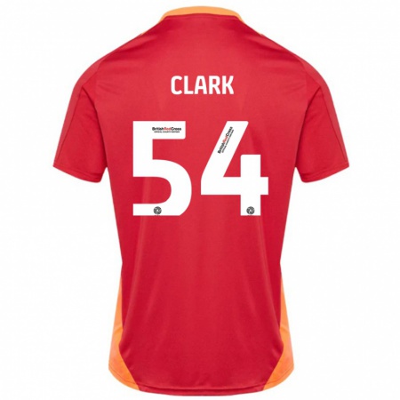 Kandiny Kinder Max Clark #54 Blau Cremeweiß Auswärtstrikot Trikot 2024/25 T-Shirt Österreich