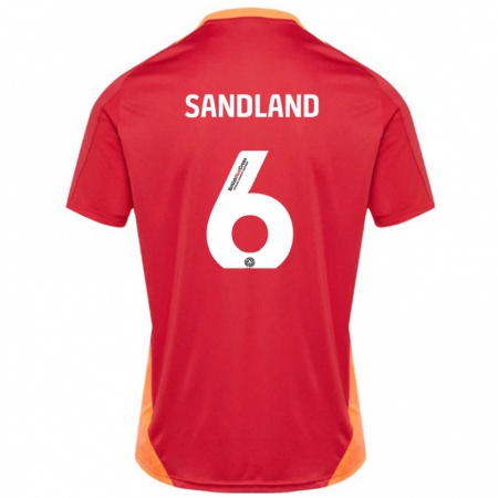 Kandiny Kinder Jess Sandland #6 Blau Cremeweiß Auswärtstrikot Trikot 2024/25 T-Shirt Österreich