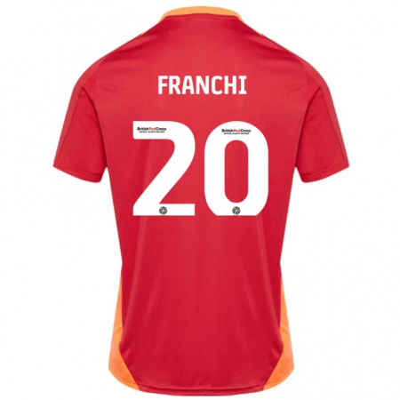 Kandiny Kinder Matilda Franchi #20 Blau Cremeweiß Auswärtstrikot Trikot 2024/25 T-Shirt Österreich