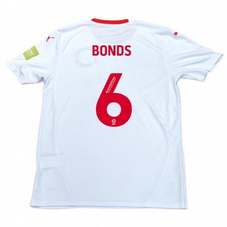 Kandiny Bambino Maglia Elliot Bonds #6 Bianco Kit Gara Away 2024/25 Maglietta