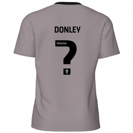 Kandiny Bambino Maglia Jamie Donley #0 Grigio Kit Gara Away 2024/25 Maglietta