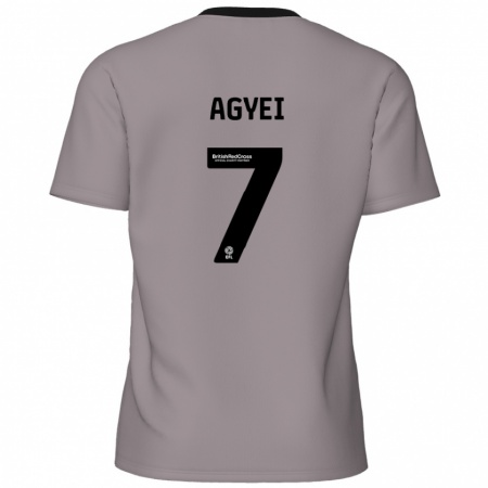 Kandiny Bambino Maglia Dan Agyei #7 Grigio Kit Gara Away 2024/25 Maglietta