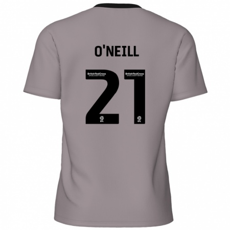 Kandiny Bambino Maglia Ollie O'neill #21 Grigio Kit Gara Away 2024/25 Maglietta