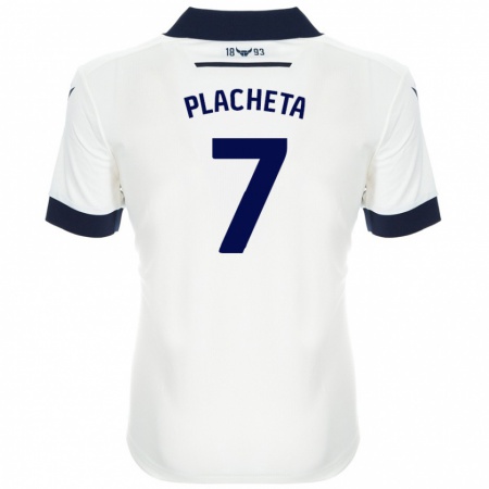 Kandiny Niño Camiseta Przemyslaw Placheta #7 Blanco Azul Marino 2ª Equipación 2024/25 La Camisa México