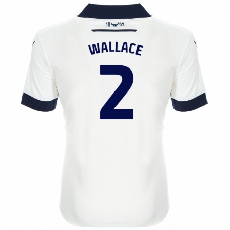 KandinyキッズEmily Wallace#2ホワイト ネイビーブルーアウェイシャツ2024/25ジャージーユニフォーム