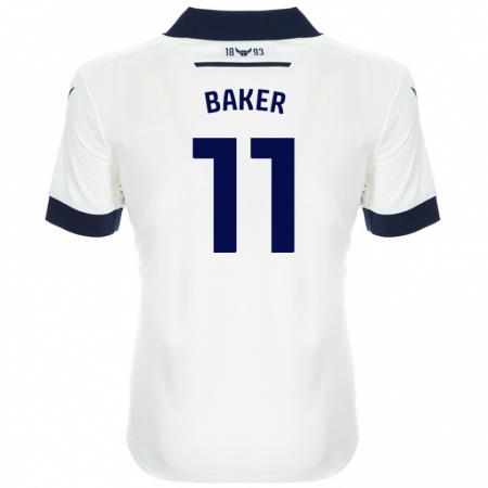 Kandiny Kinder Sophie Baker #11 Weiß Marineblau Auswärtstrikot Trikot 2024/25 T-Shirt Österreich