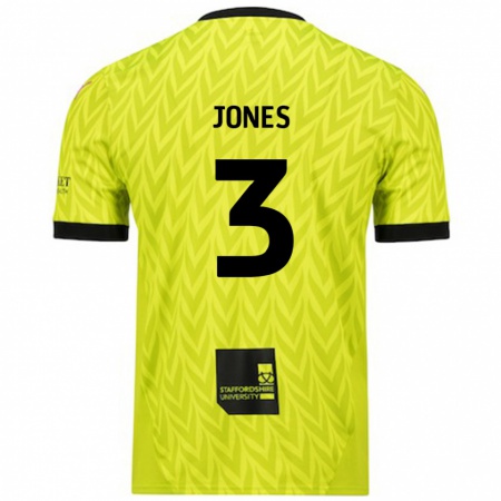 Kandiny Bambino Maglia Dan Jones #3 Verde Fluorescente Kit Gara Away 2024/25 Maglietta