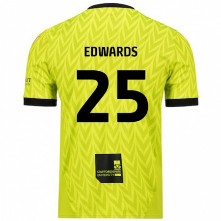 Kandiny Niño Camiseta Diamond Edwards #25 Verde Fluorescente 2ª Equipación 2024/25 La Camisa