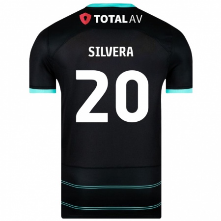 Kandiny Kinder Sam Silvera #20 Schwarz Auswärtstrikot Trikot 2024/25 T-Shirt Österreich