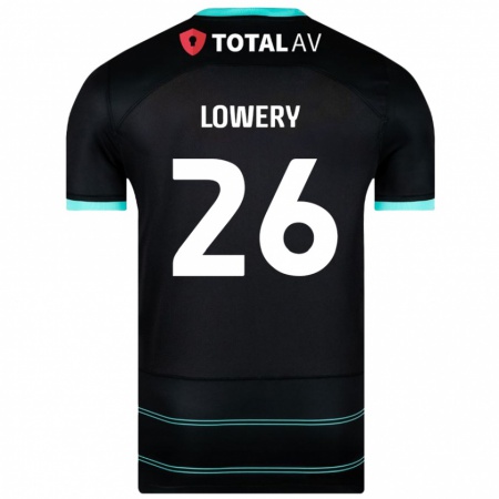 Kandiny Bambino Maglia Tom Lowery #26 Nero Kit Gara Away 2024/25 Maglietta