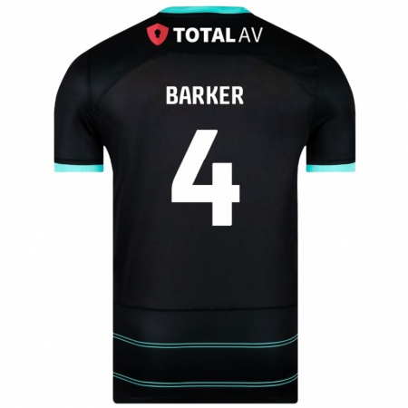 Kandiny Bambino Maglia Sophie Barker #4 Nero Kit Gara Away 2024/25 Maglietta