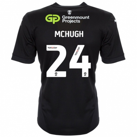 Kandiny Bambino Maglia Harry Mchugh #24 Nero Kit Gara Away 2024/25 Maglietta