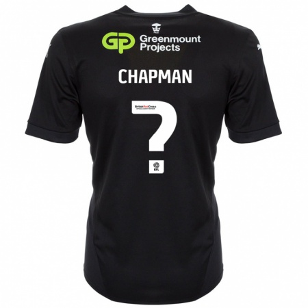 KandinyキッズLlyton Chapman#0黒アウェイシャツ2024/25ジャージーユニフォーム