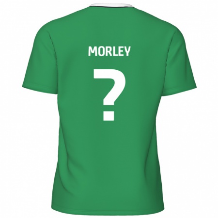 Kandiny Bambino Maglia Aaron Morley #0 Verde Strisce Bianche Kit Gara Away 2024/25 Maglietta