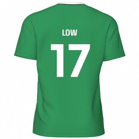 Kandiny Kinder Joe Low #17 Grün Weiße Streifen Auswärtstrikot Trikot 2024/25 T-Shirt Österreich