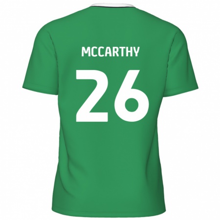 Kandiny Kinder Jason Mccarthy #26 Grün Weiße Streifen Auswärtstrikot Trikot 2024/25 T-Shirt Österreich