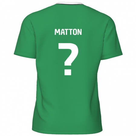 Kandiny Kinderen Jack Matton #0 Groen Witte Strepen Uitshirt Uittenue 2024/25 T-Shirt België