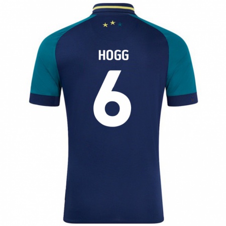 Kandiny Niño Camiseta Jonathan Hogg #6 Azul Marino Verde Oscuro 2ª Equipación 2024/25 La Camisa México