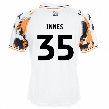 Kandiny Bambino Maglia Emma Innes #35 Bianco Kit Gara Away 2024/25 Maglietta