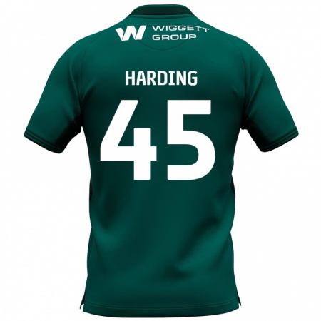 Kandiny Bambino Maglia Wes Harding #45 Verde Kit Gara Away 2024/25 Maglietta