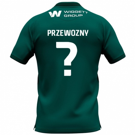 Kandiny Bambino Maglia Jakub Przewozny #0 Verde Kit Gara Away 2024/25 Maglietta