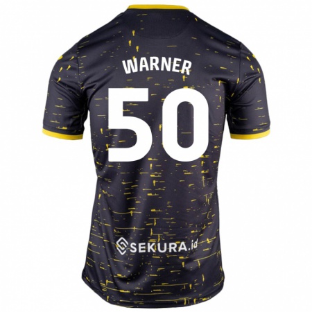 Kandiny Kinder Jaden Warner #50 Schwarz Gelb Auswärtstrikot Trikot 2024/25 T-Shirt Österreich