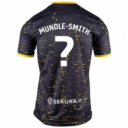 Kandiny Niño Camiseta Errol Mundle-Smith #0 Negro Amarillo 2ª Equipación 2024/25 La Camisa México