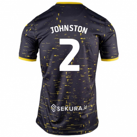 Kandiny Bambino Maglia Chardonnay Johnston #2 Nero Giallo Kit Gara Away 2024/25 Maglietta