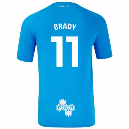 Kandiny Niño Camiseta Robbie Brady #11 Azul Cielo 2ª Equipación 2024/25 La Camisa México