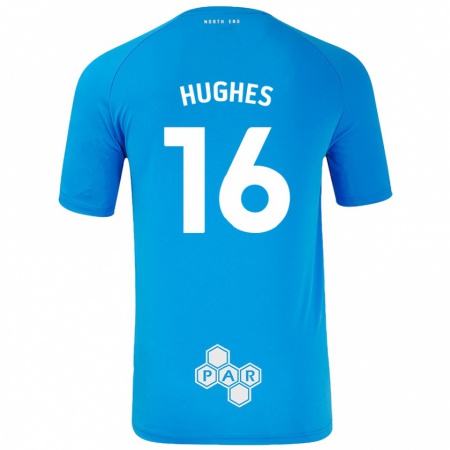 Kandiny Kinder Andrew Hughes #16 Himmelblau Auswärtstrikot Trikot 2024/25 T-Shirt Österreich